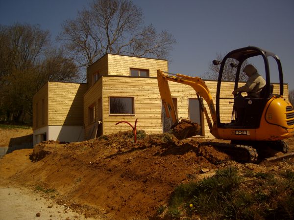 Terrassement et mise en forme du terrain prés de Varengeville sur mer