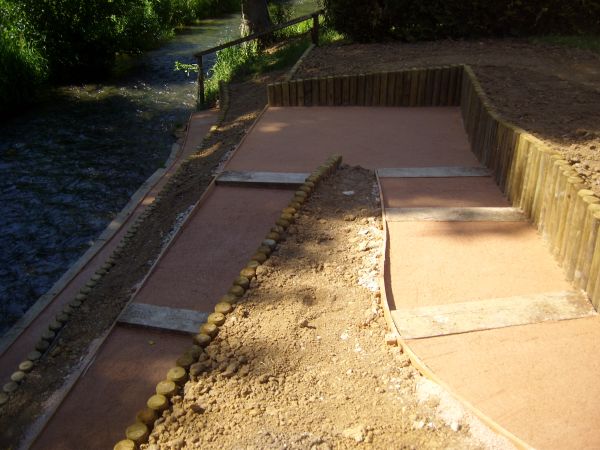 Aménagement de l'accès en pente de la maison vers Pourville sur mer