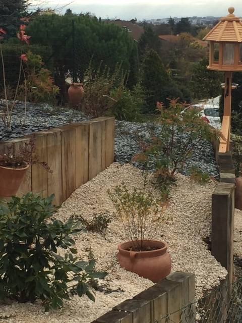 Aménagement de différent niveaux pour l'aménagement de ce talus en Normandie 76000