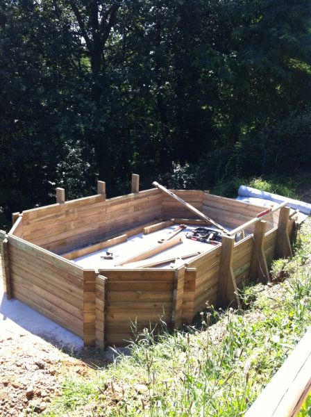 Piscine bois en construction 76