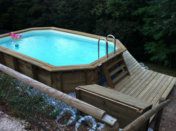 Piscine et local technique bois en seine Maritime