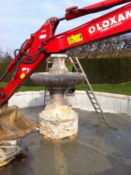 Démontagepour remplaçement de la pierre du socle