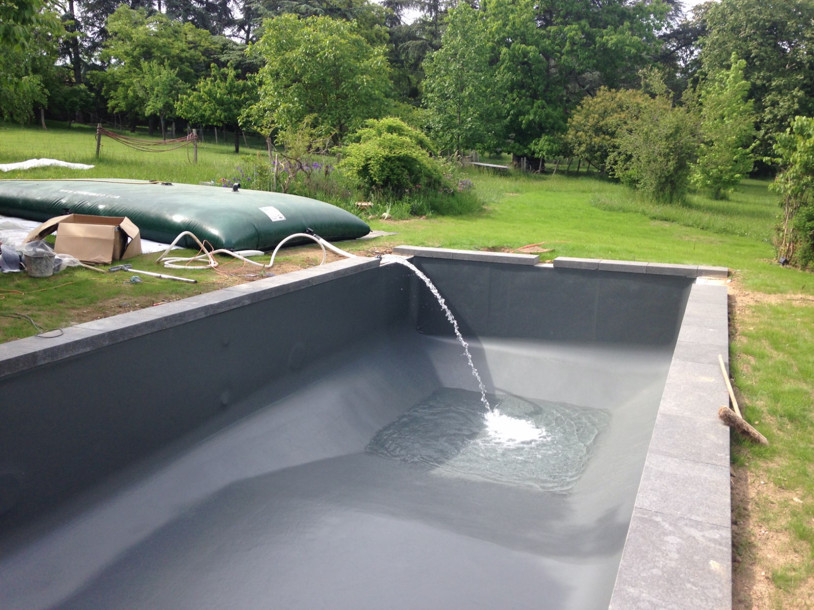 Remplissage du bassin