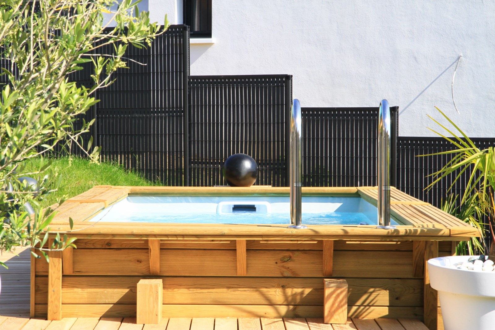 Piscine bois echelle Dieppe