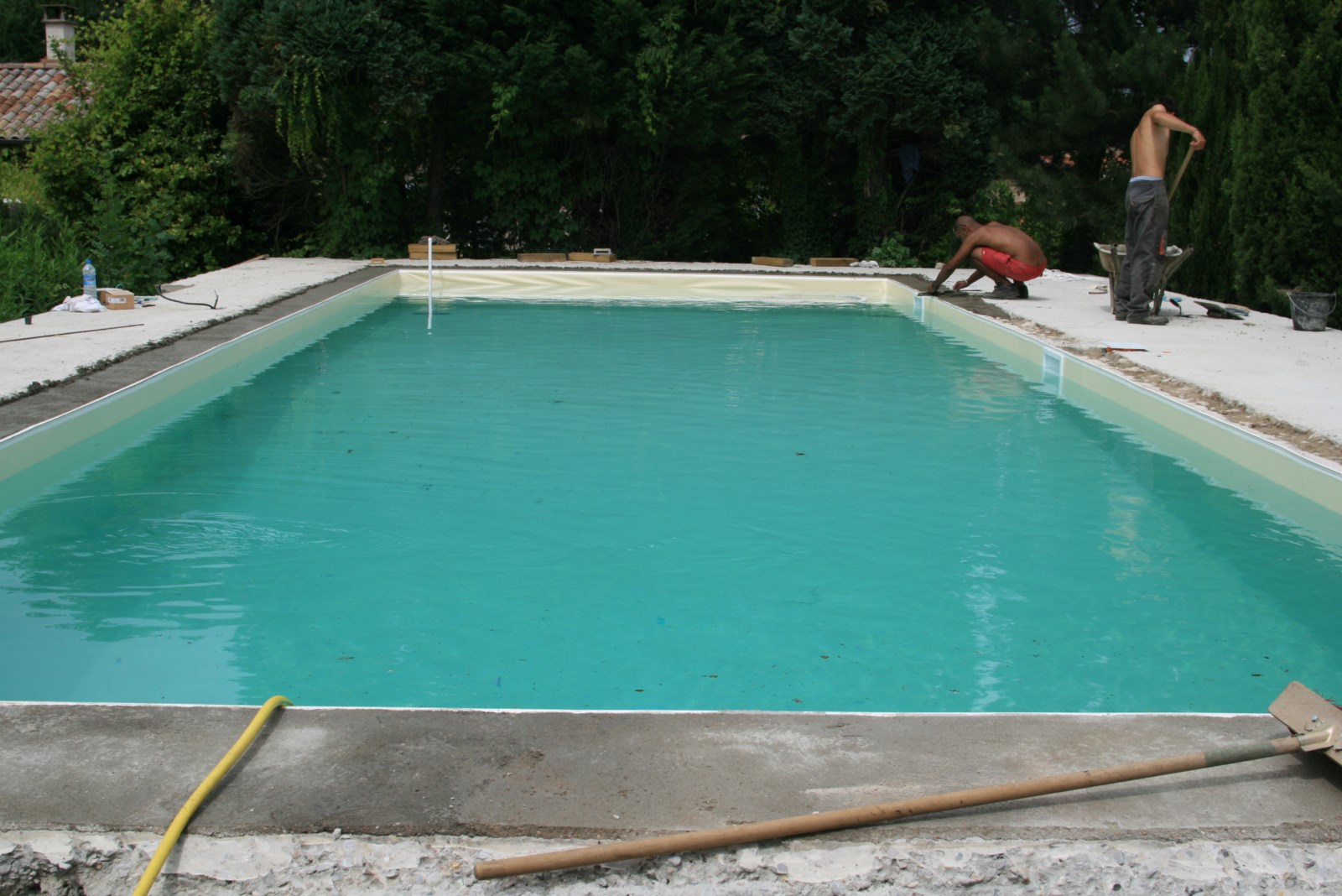 Mise en eau aprés pose du liner 76